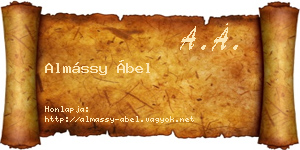 Almássy Ábel névjegykártya