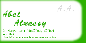 abel almassy business card